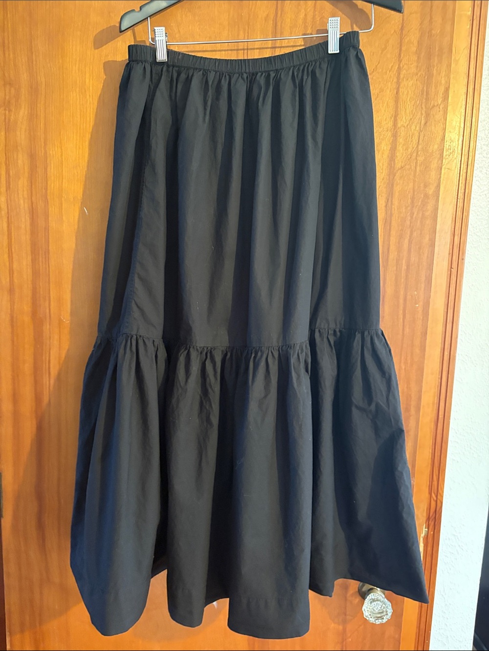 Ganni Black Tiered Maxi Skirt